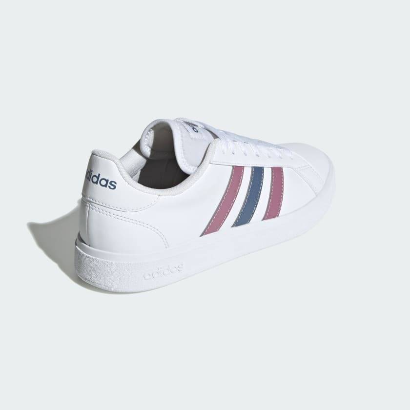 adidas Women's Grand Court Base 2.0 Cloud White / Crew Blue / Wonder Orchid ID1864 Size UK 4 (SA 4)