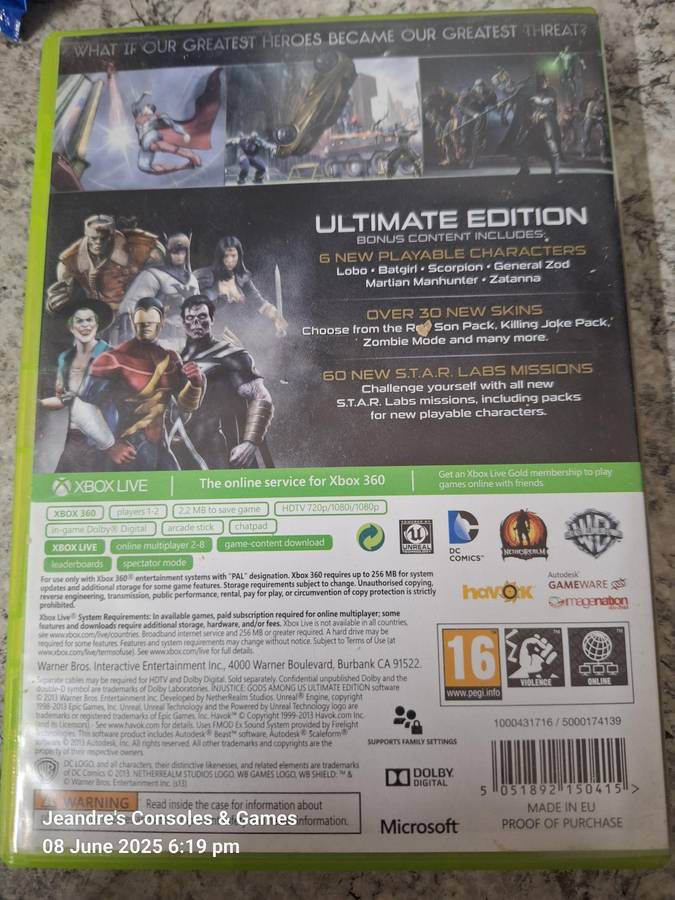 INJUSTICE: Gods Among Us- Ultimate Edition (XBOX 360)