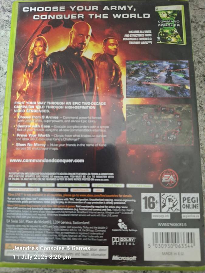 Command & Conquer 3: Kane's Wrath (XBOX 360)
