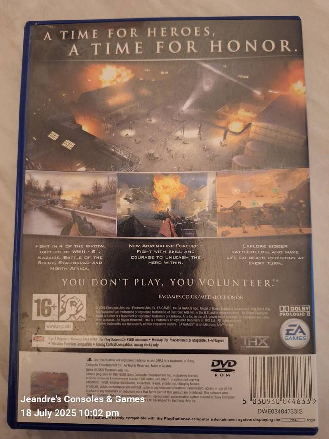 Medal of Honor European Assault (PS2)
