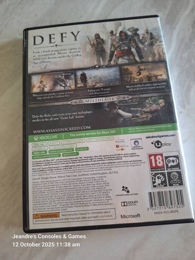 Assassin's Creed IV: Black Flag- Classics (XBOX 360)