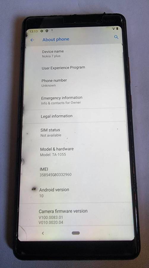 NOKIA 7 Plus 64GB Smartphone 4GB Ram Andriod 10*