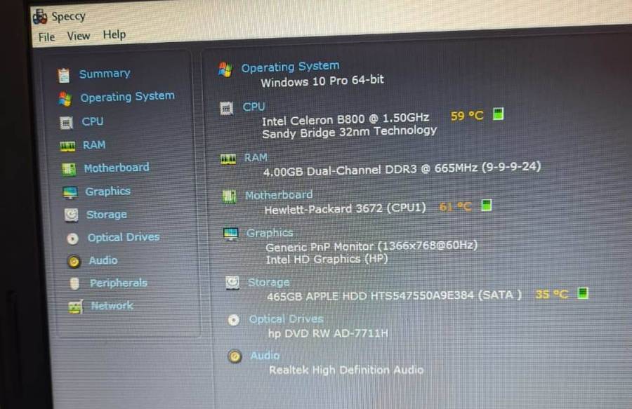 Super bargain HP 630 Intel Celeron  500GB hhd 4gb ram 64bit Windows 10