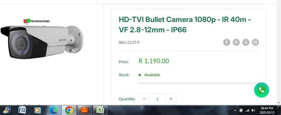 high performance hikvision  cctv cameras 3 for one bid