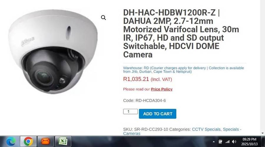 high performance dahua  cctv cameras 2 for one bid