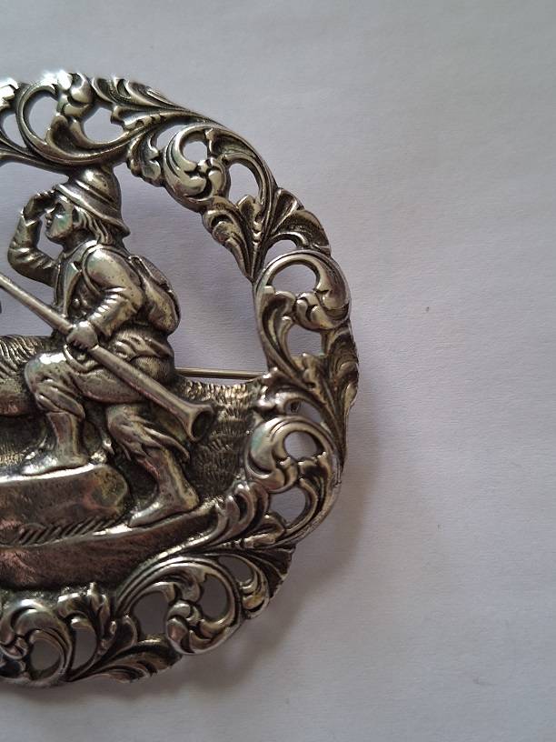 Norwegian 830 silver sheperd brooch