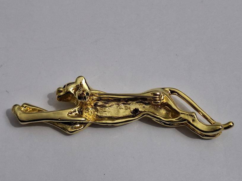 Stunning vintage cheetah brooch 7.5cm long