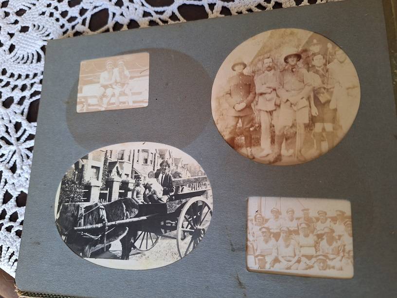 Antique photos from 1918 in album
