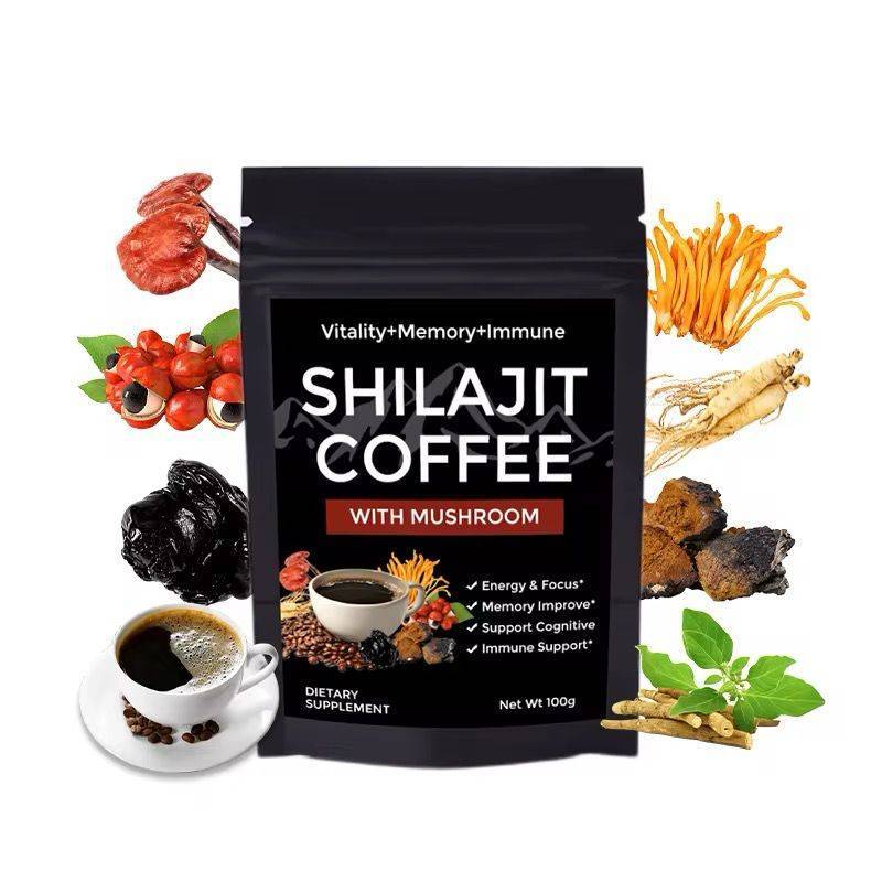 Pink Aura Shilajit Coffee Superfood with Mushroom