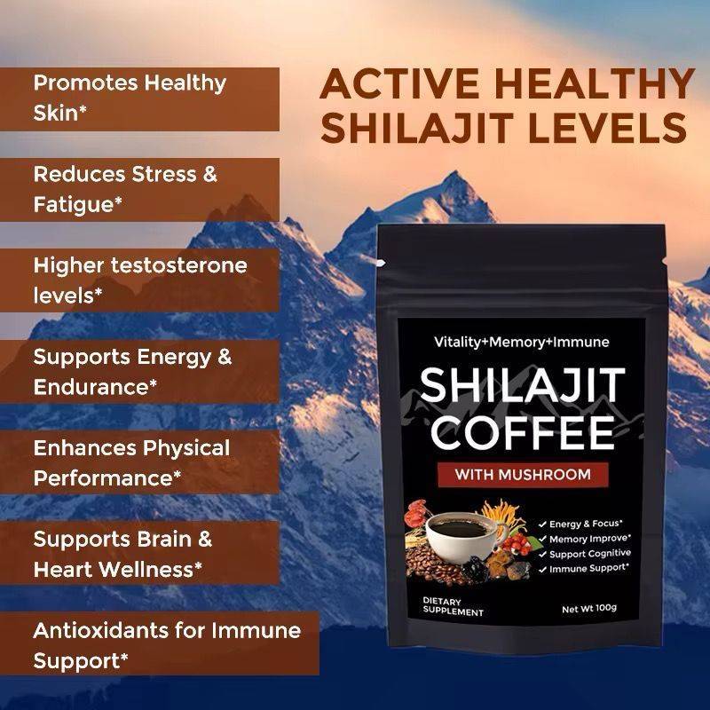 Pink Aura Shilajit Coffee Superfood with Mushroom