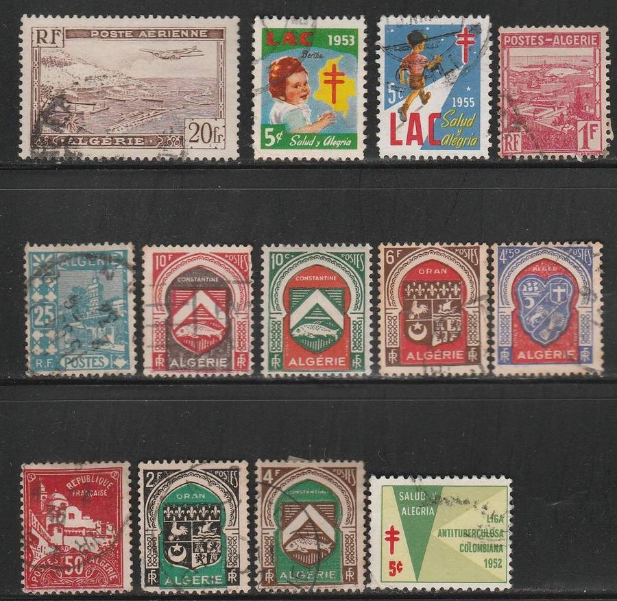 Algeria Small lot of used stamps as scan