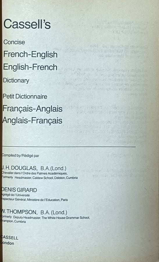 Cassell's French Dictionary - Softcover - 658 pages