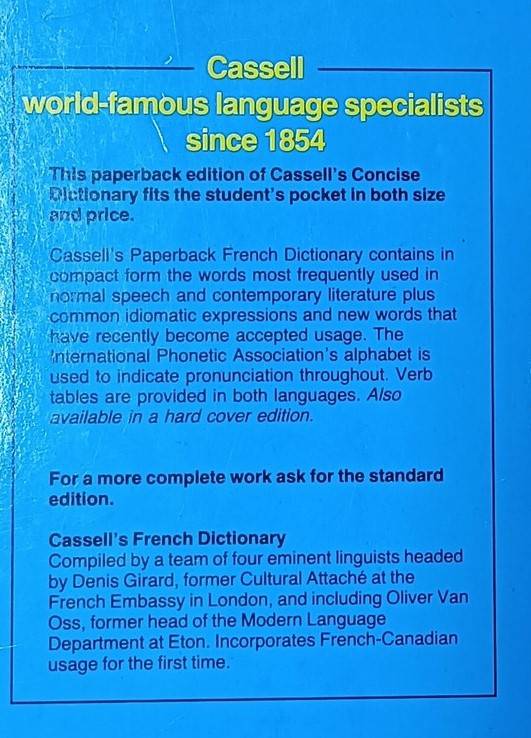 Cassell's French Dictionary - Softcover - 658 pages