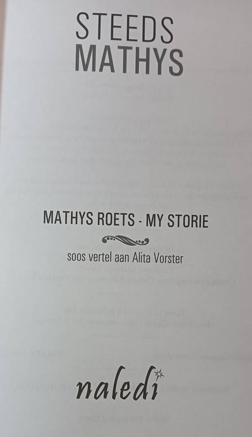 Steeds Mathys - Mathys Roets - My Storie - Softcover - 229 pages