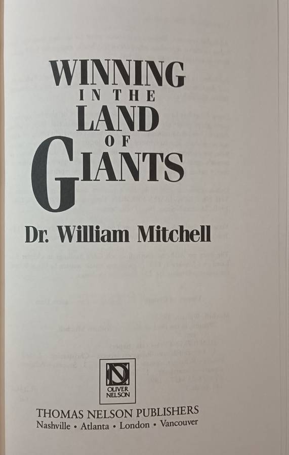 Winning in the Land of Giants - Dr. William Mitchell - Hardcover - 238 pages