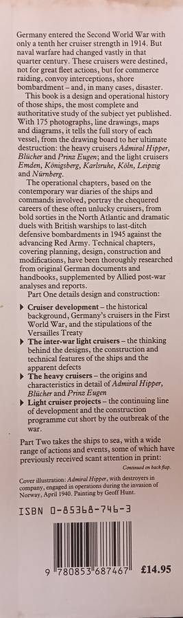 German Cruisers of World War Two - M.J. Whitley - Hardcover - 176 pages