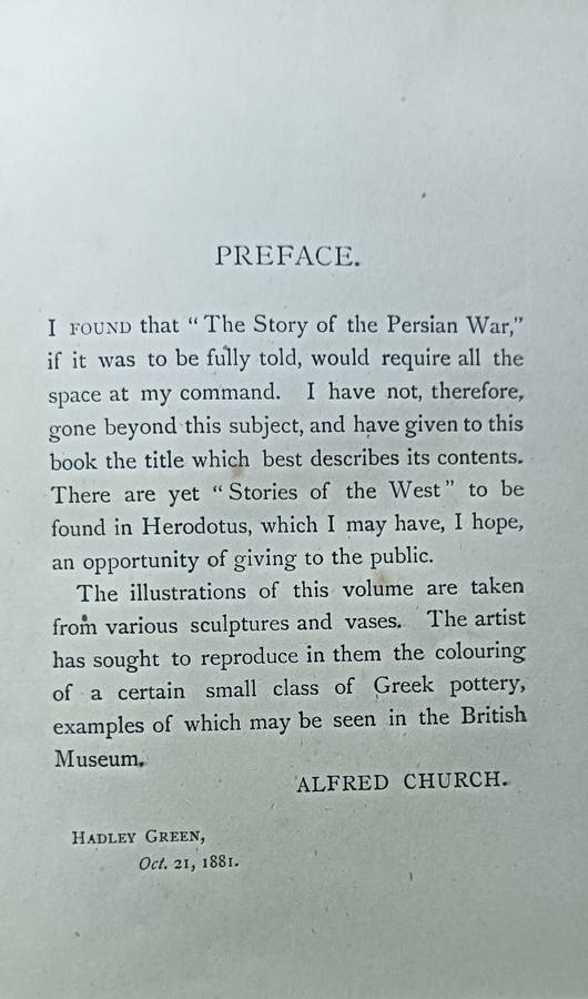The Story of the Persian War from Herodotus - Rev. Alfred J Church - Hardcover - 292 pages