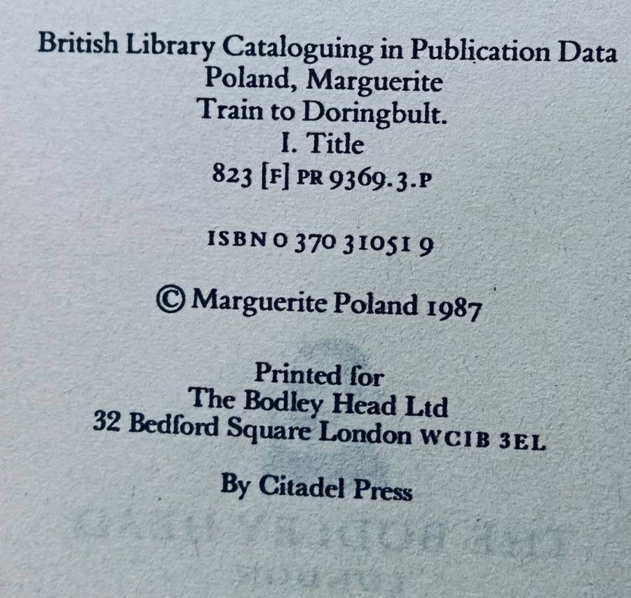 Train to Doringbult - Marguerite Poland - Hardcover - 244 Pages