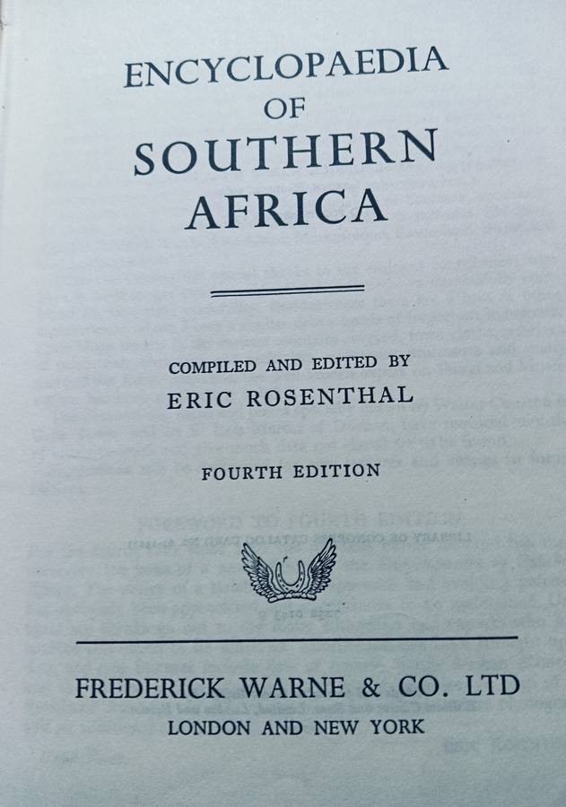 Encyclopaedia of Southern Africa - Eric Rosenthal - Hardcover - 638 Pages