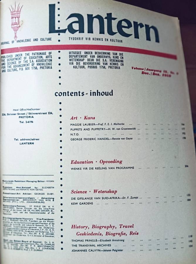 Lantern - Oct - Dec. 1959 - Softcover - 114 - 208 pages