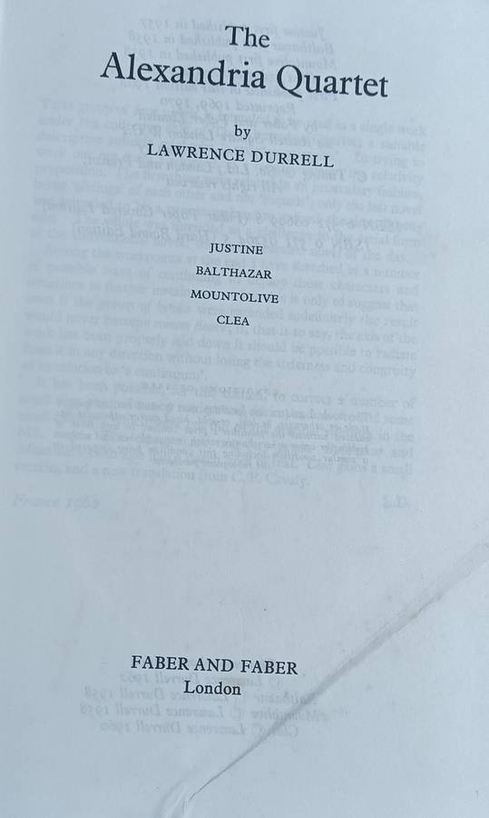 The Alexandria Quartet - Lawrence Durrell - Hardcover - 881 Pages