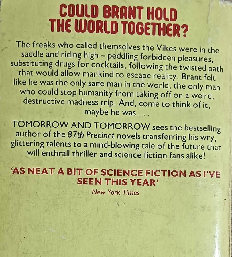 Tomorrow & Tomorrow - Ed McBain - Softcover - 190 pages