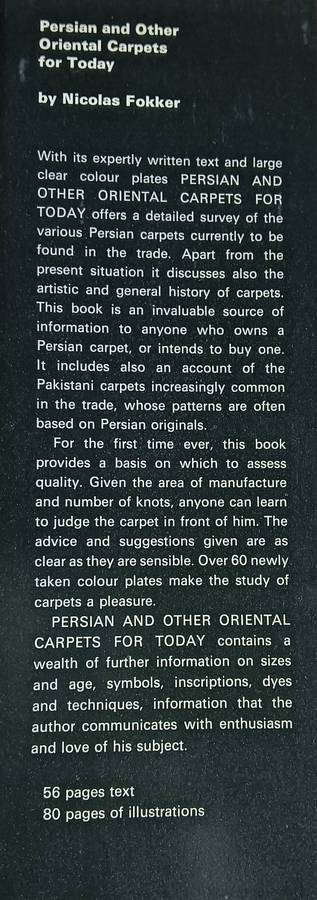 Persian Carpets for Today - Nicolas Fokker - Hardcover - 134 pages