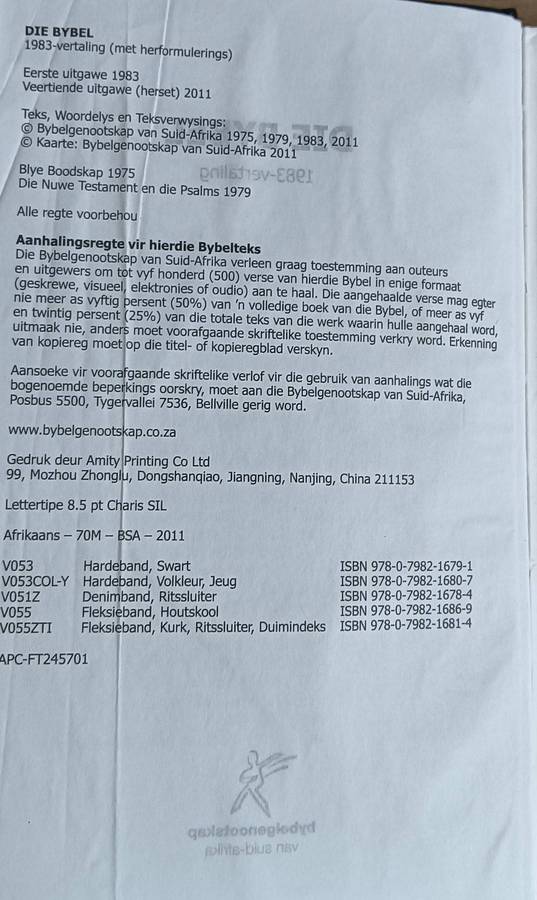 Die Bybel - Hardcover - 1552 pages