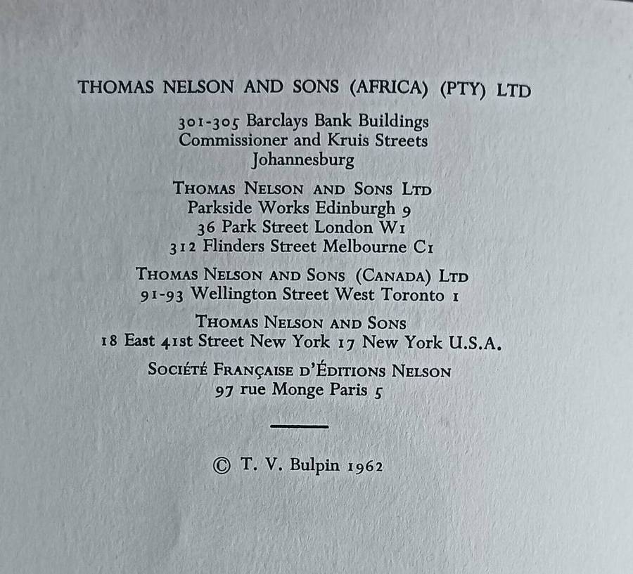 The Hunter is Death - T.V. Bulpin - Hardcover -348 pages - 1st Edition