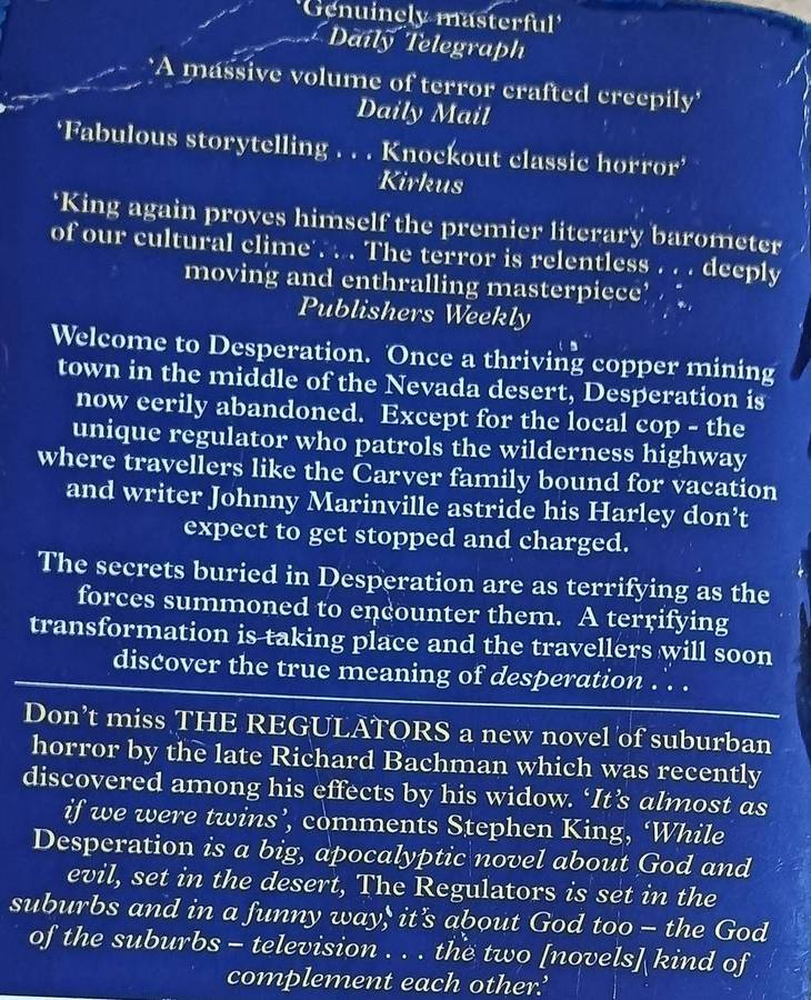 Desperation - Stephen King - Softcover - 720 pages