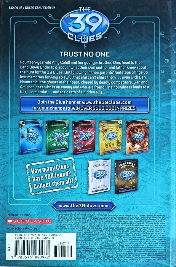 The 39 Clues - In too Deep - Book 6 - Jude Watson - Hardcover - 206 pages