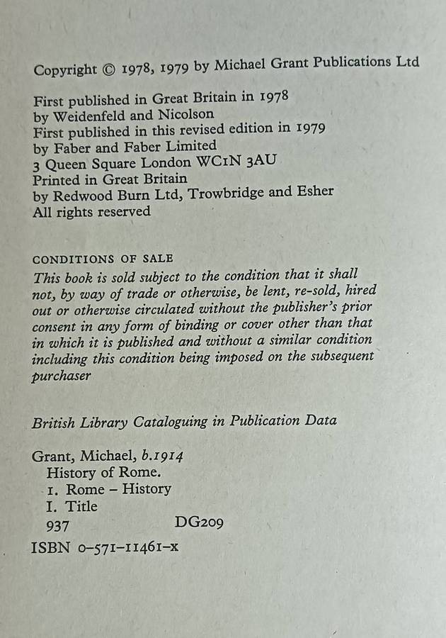 History of Rome - Michael Grant - Softcover - 431 pages