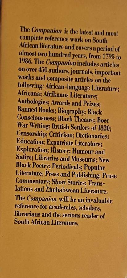 Companion to South African English Literature - Various - Hardcover - 220 pages