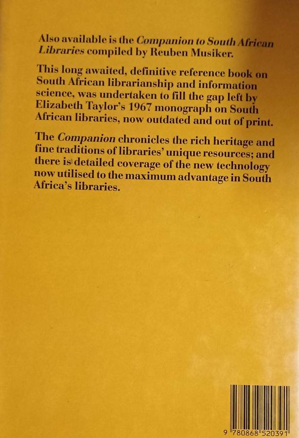 Companion to South African English Literature - Various - Hardcover - 220 pages