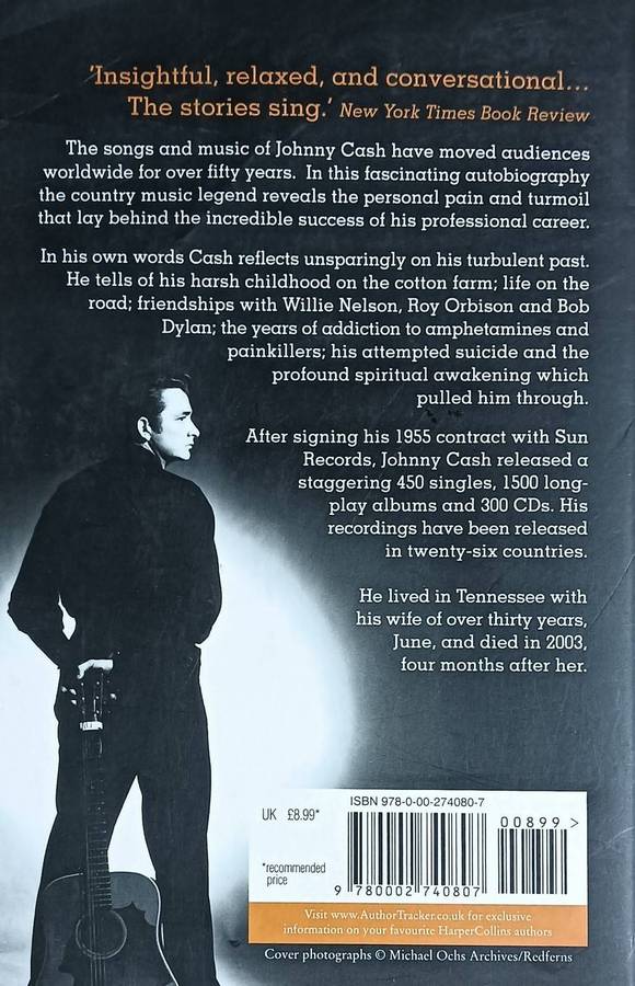 Cash - The Autobiography of Johnny Cash with Patrick Carr - Softcover - 333 pages