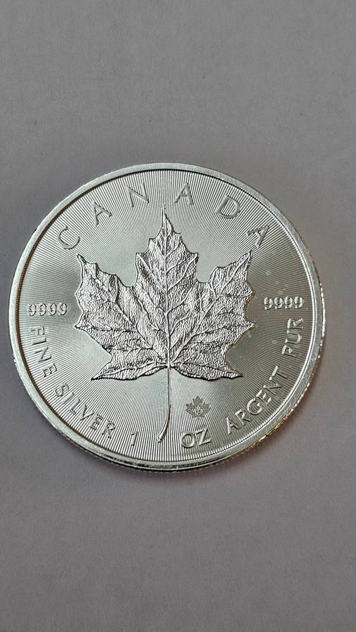 Canadian Maple leaf 1oz Fine Silver 9999 Purity coin