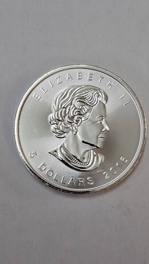 Canadian Maple leaf 1oz Fine Silver 9999 Purity coin
