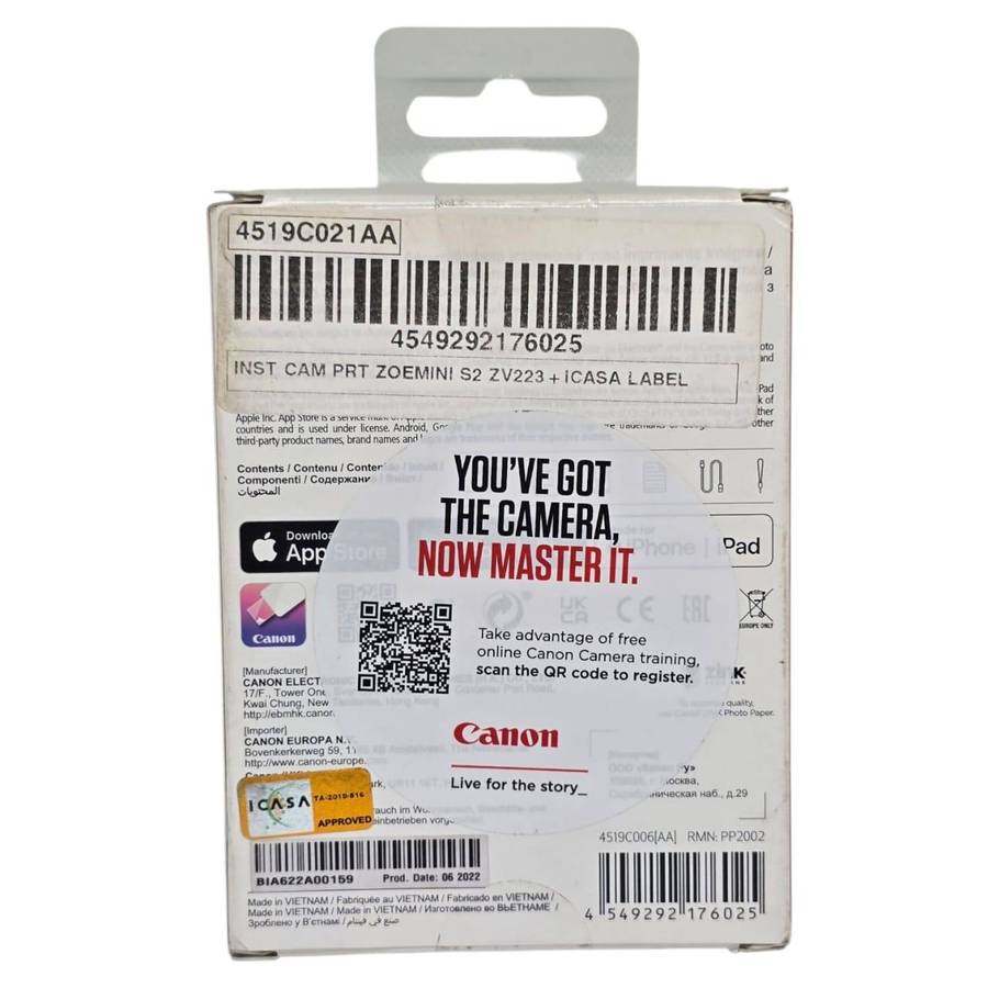 Canon Zoemini S2 2-in-1 Mini Photo Printer Camera