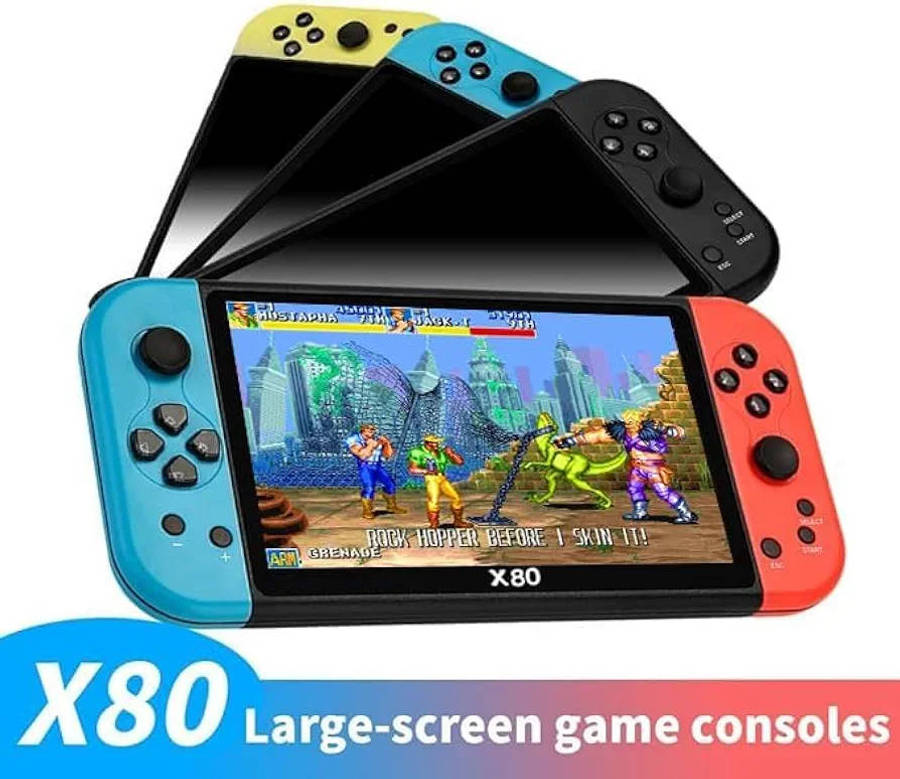 X80 7.0 inch HD Screen Handheld Game Console 20000 Games Video Game Console