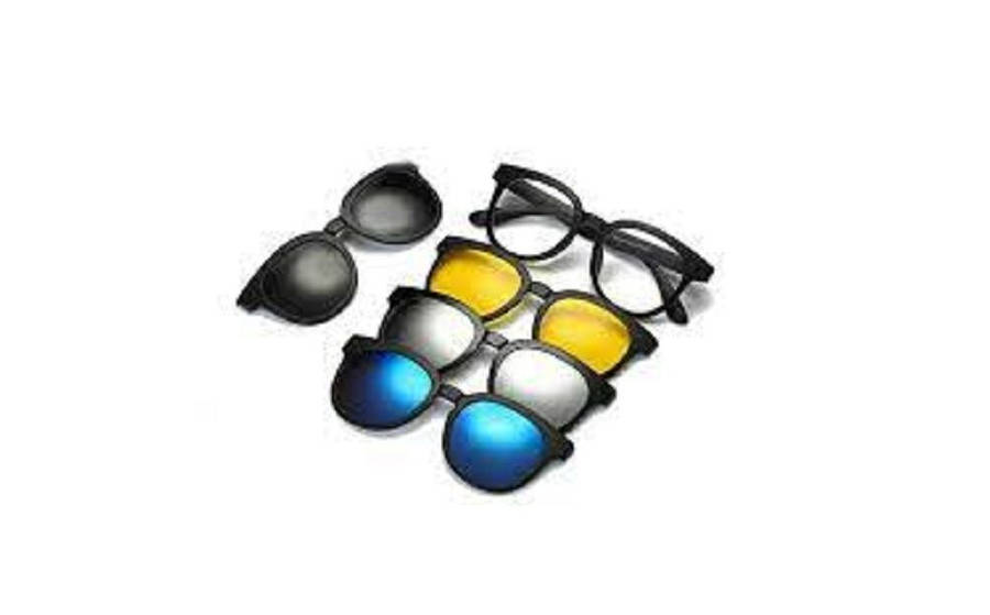 Magic Vision 5 in 1 Quick Change Magnet Lenses Frame Sunglasses