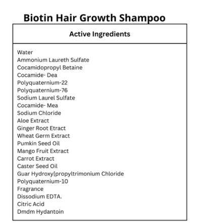 Biotin Hair Growth Shampoo
