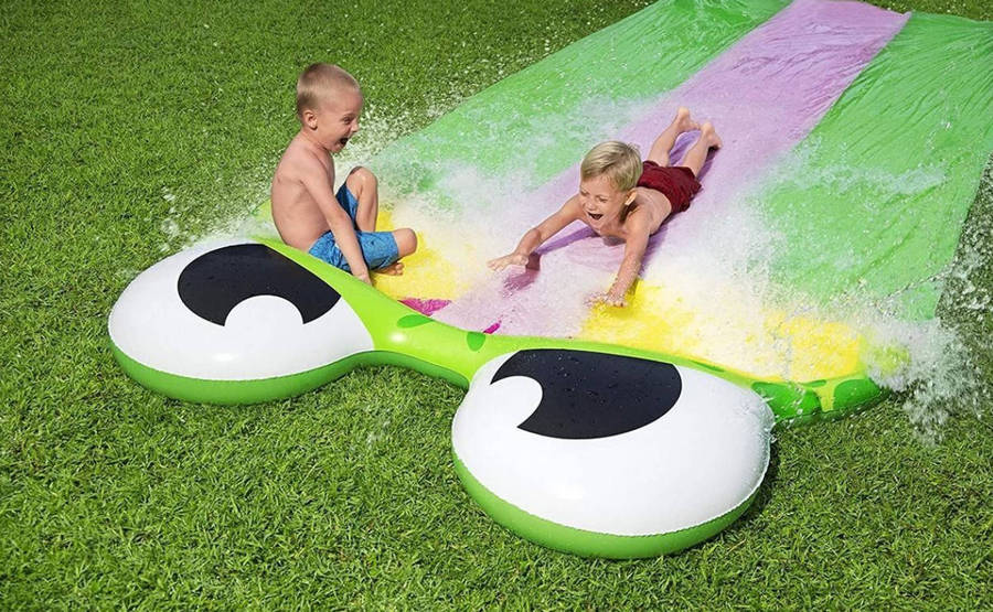 Kids Outdoor Water Ski Slides