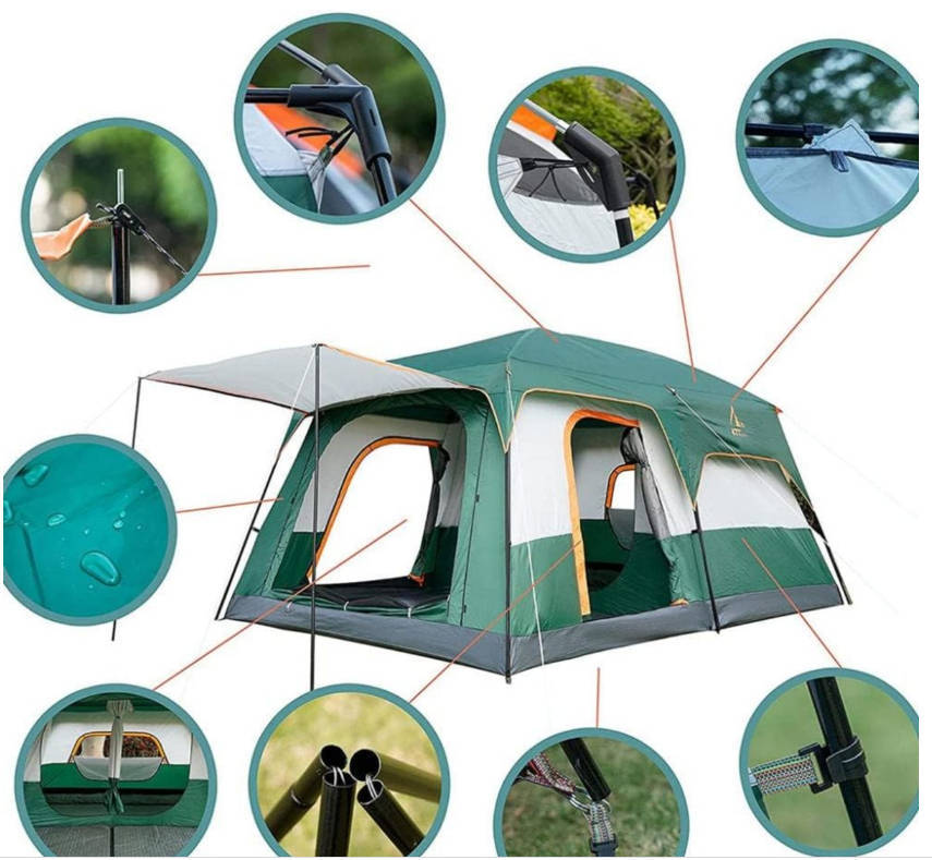 Large family outdoor camping tent - 2 room
