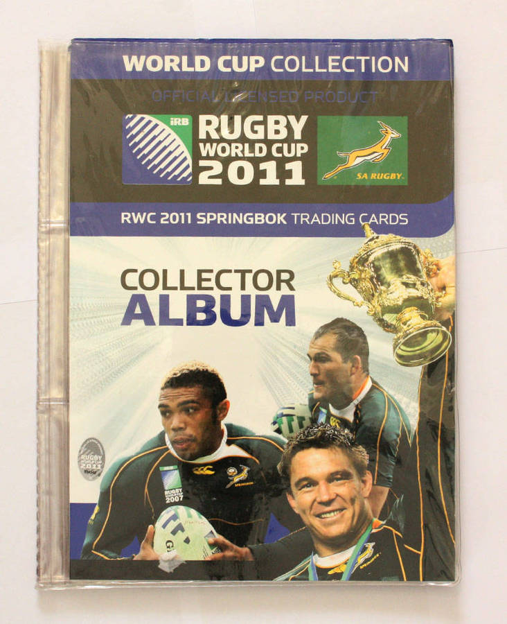 Rugby World Cup Collection album with approx 98 cards