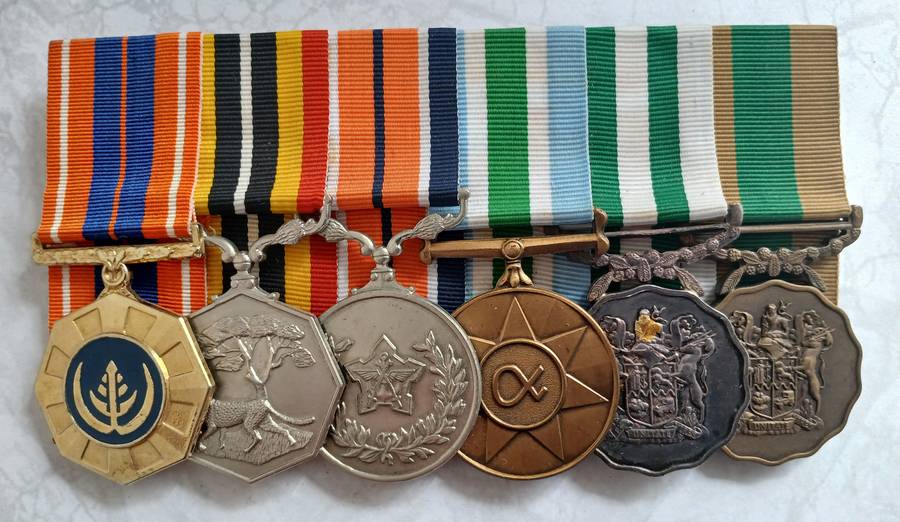 SADF Era Medal Group Full Size & Miniature Sets - Mounted