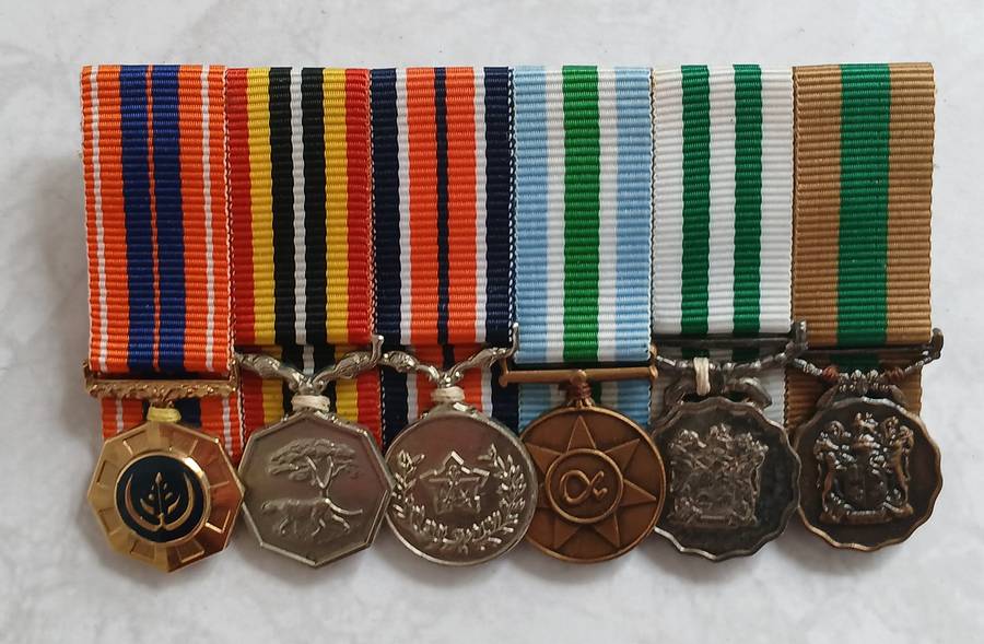 SADF Era Medal Group Full Size & Miniature Sets - Mounted