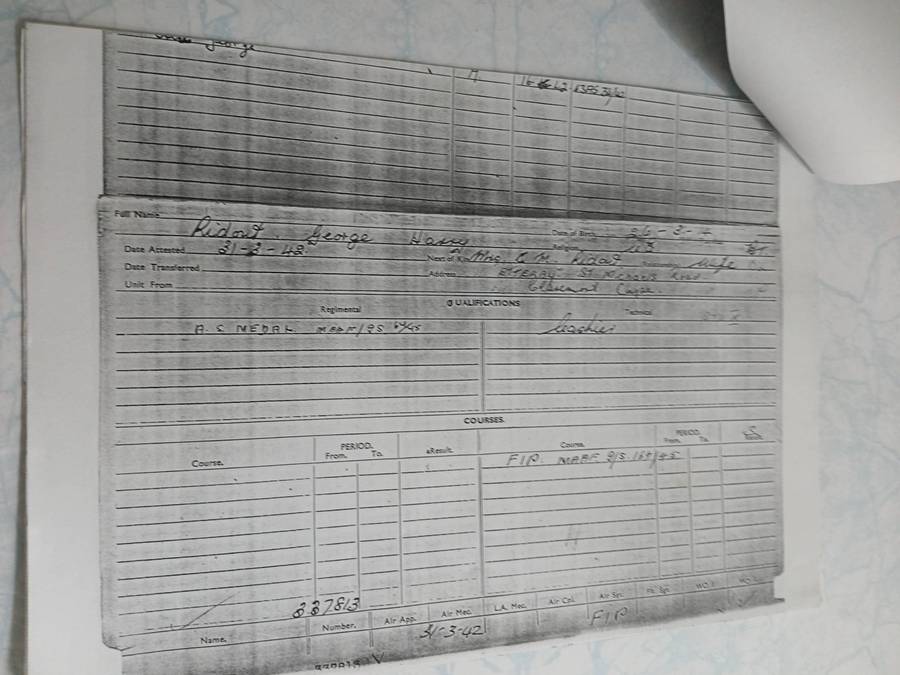 WW2 SA Defence Medal / War Medal & A.S.M. with Service Record - SAAF