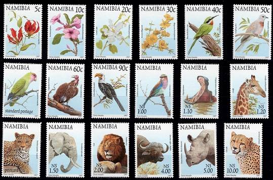 Namibia 1997 Flowers, Birds & Animal defin set complete VF UM
