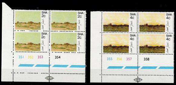 SWA 1973 Paintings by Adolph Jentsch 2c-10c Cyl Blks, VF UM