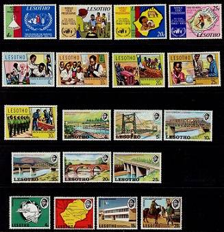 Lesotho 1967-74 Range of Comm sets, all VF UM